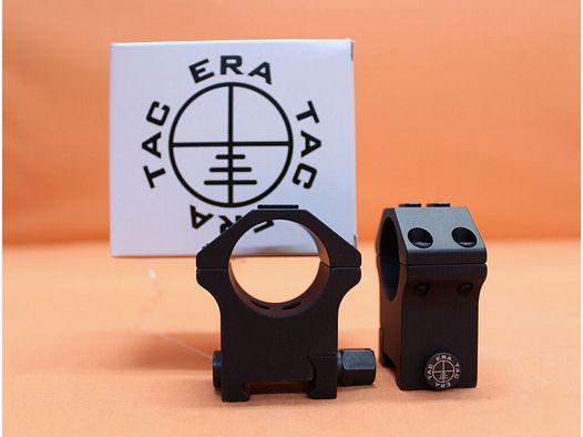 Recknagel Era-Tac Montageringe 30mm (T5003-0020) mit Mutter, Alu schwarz, BH=20mm für Picatinnyprofil