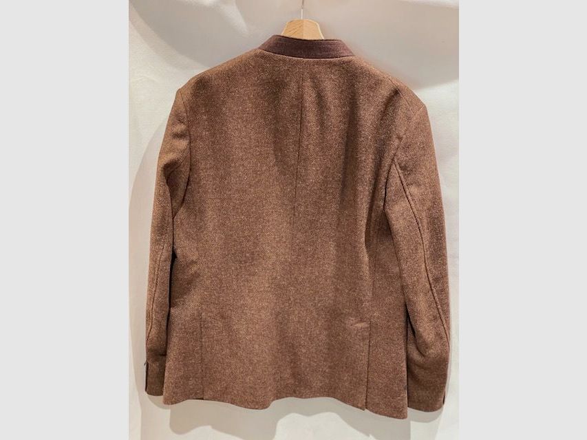 Maximilian veste en laine Shetland Matrei en brun, image 2 sur 2