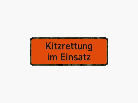 Wilde Hilde Original Magnet Sign "Kitzrettung im Einsatz"
