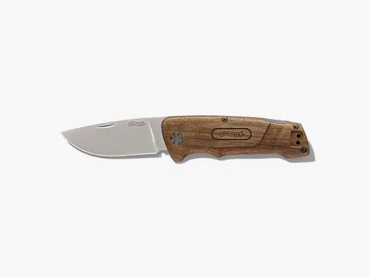 Walther BWK 2 Couteau Pliant – 440C Droppoint & Bois de Noyer