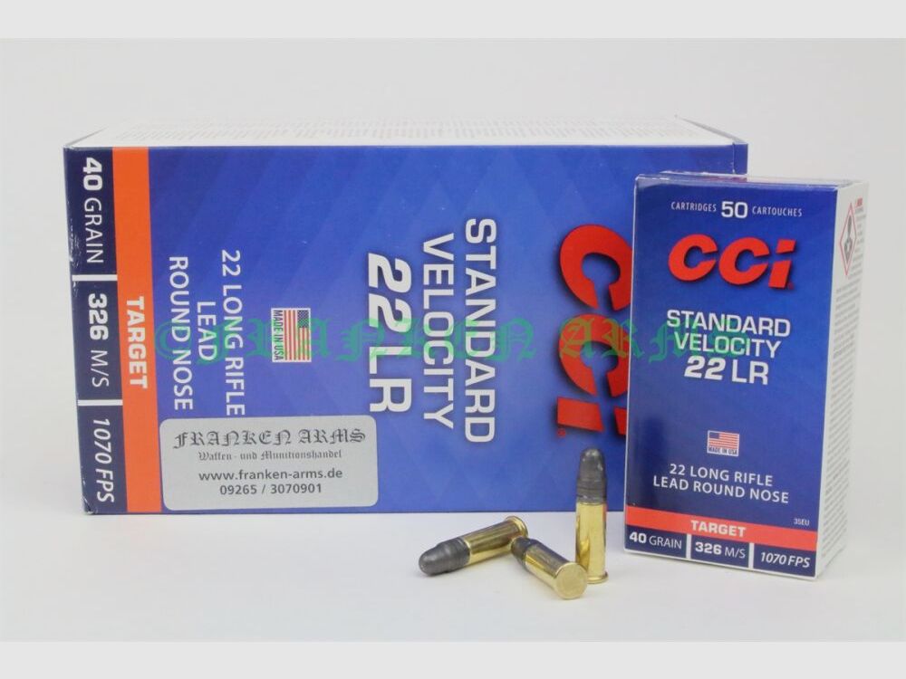 CCI Standard .22 l.r. 40gr. 2.59g 50 pieces tiered price
