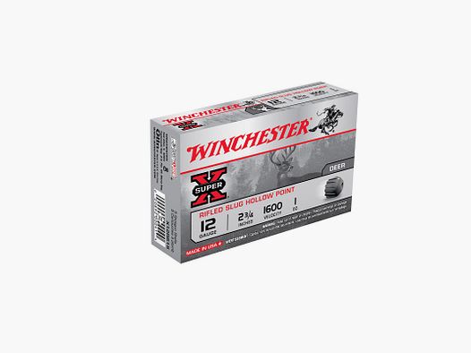 BOITE DE 5 BALLES WINCHESTER 12/70 SLUG SUPER-X RIFLED HP 28G
