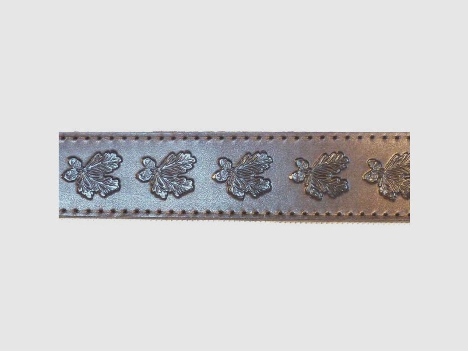 Bretelle décorative en cuir pour arme / feuilles de chêne, image 2 sur 4