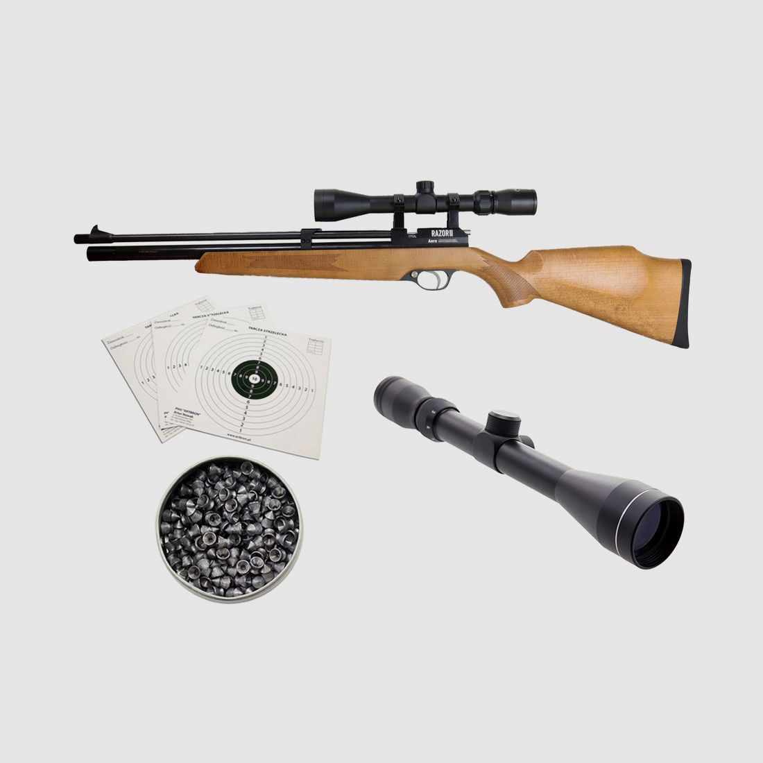 Aero luchtgeweer kal. 5,5 mm + richtkijker 3-9X40