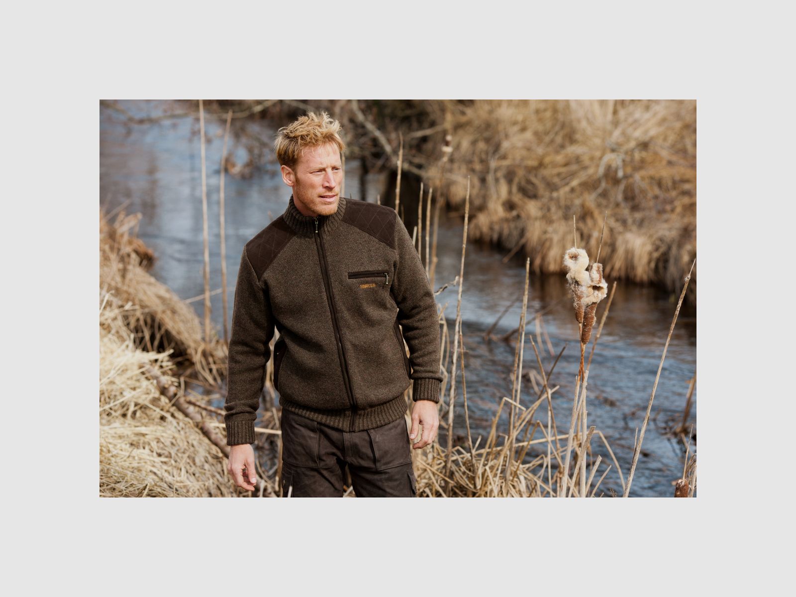 HÄRKILA Raymond Strickjacke Green Melange
