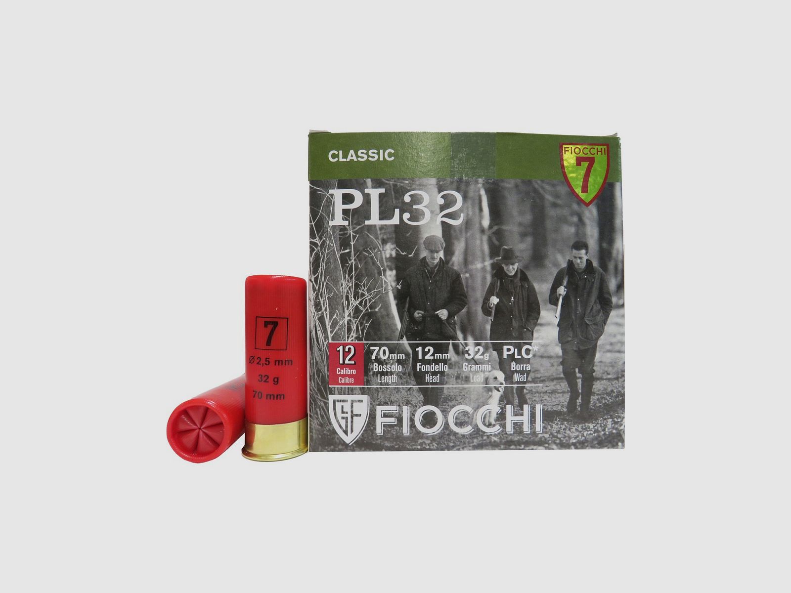 Fiocchi PL 32 Patronen Kal. 12/70 32 g Bleischrot 7