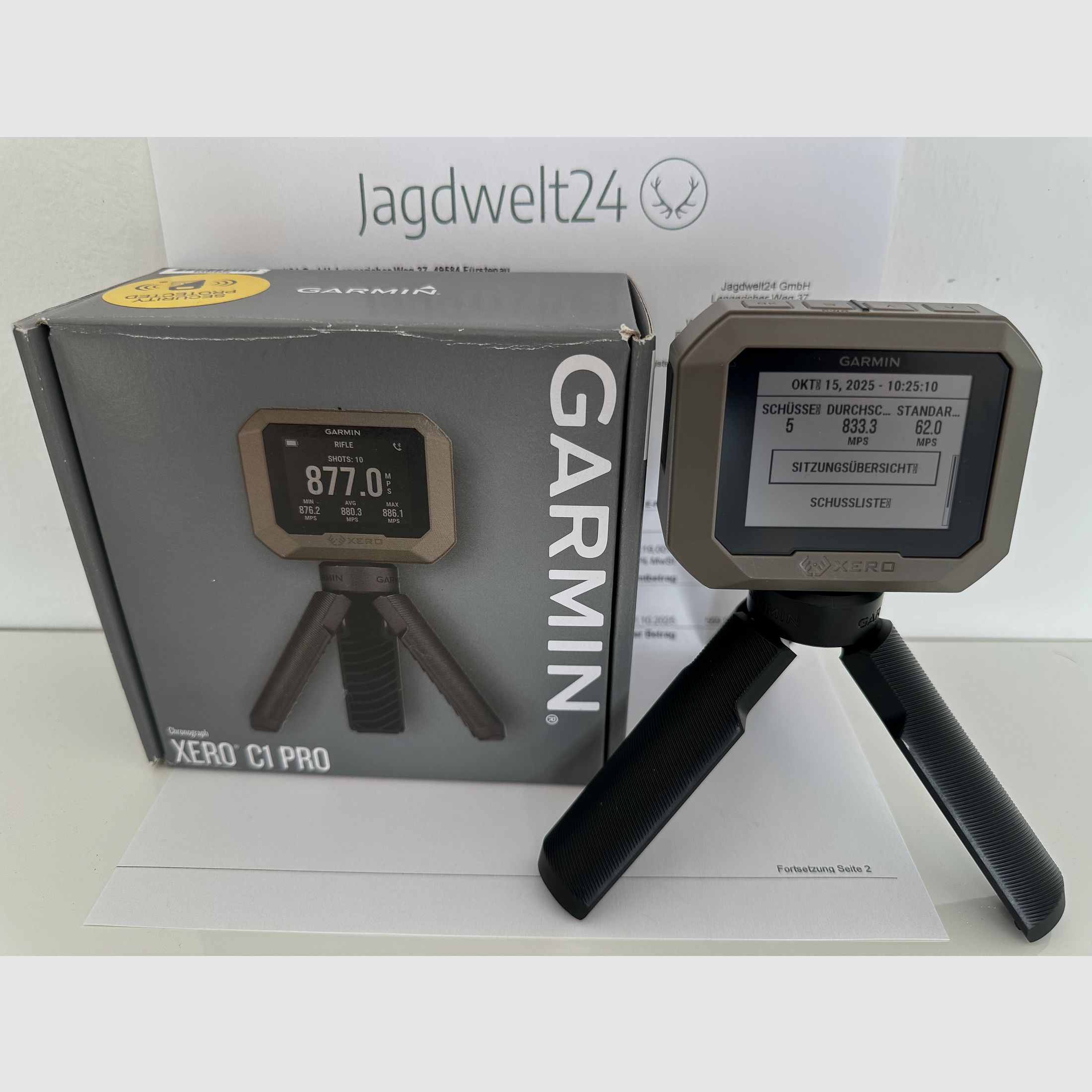 Garmin C1 Pro von 10/2025 - Neuwertig - Geschossgeschwindigkeit V0 messen 
