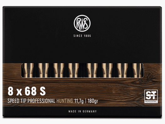 RWS 8x68 S Speed Tip Pro 180gr. - 20 stuks.