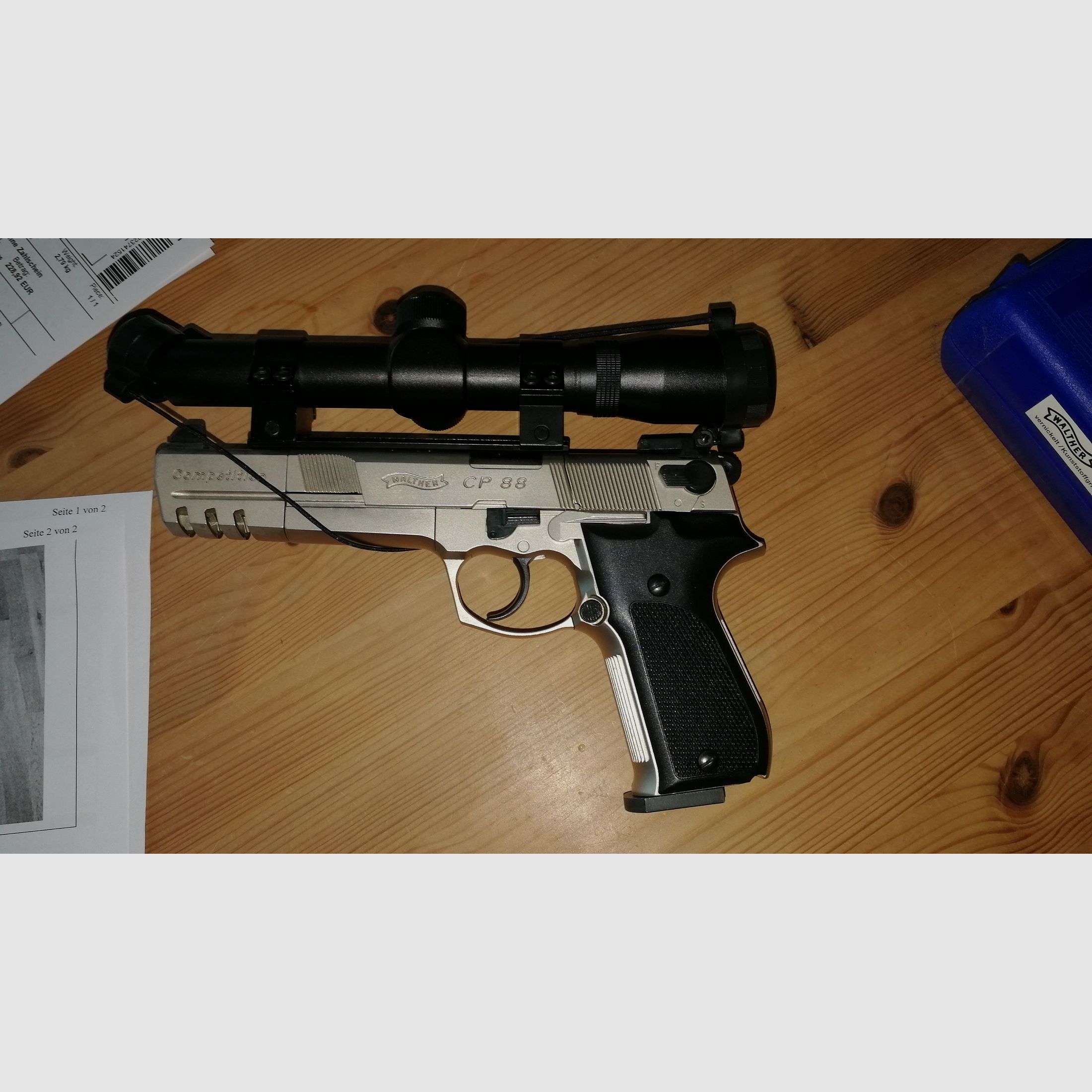 Walther Luftpistole CP 88 silber