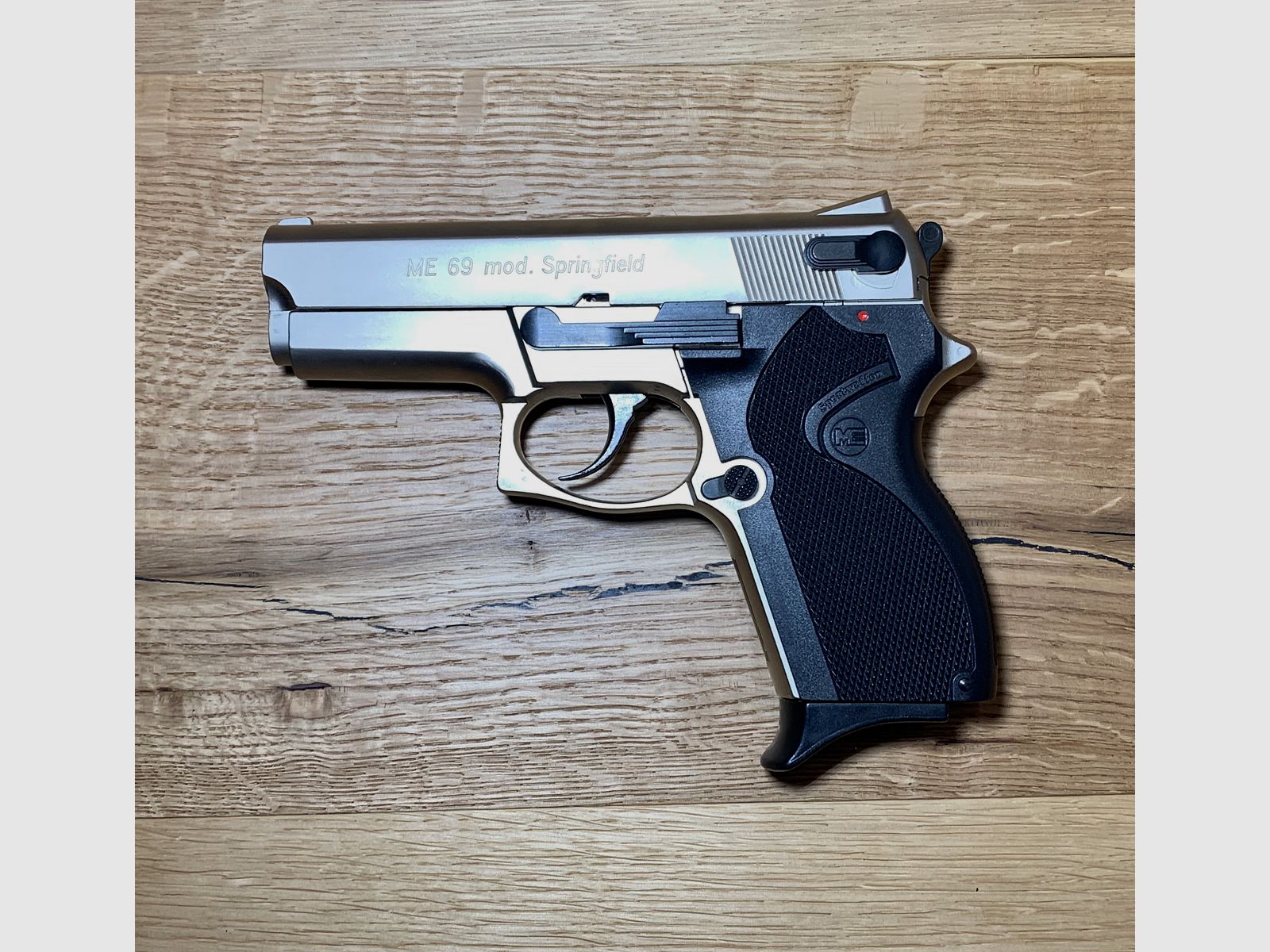 ME 69 Springfield (Mini Para) Pistolet de signalisation, finition mate, 9mm P.A.K., (réplique de S&W Mini Gun)