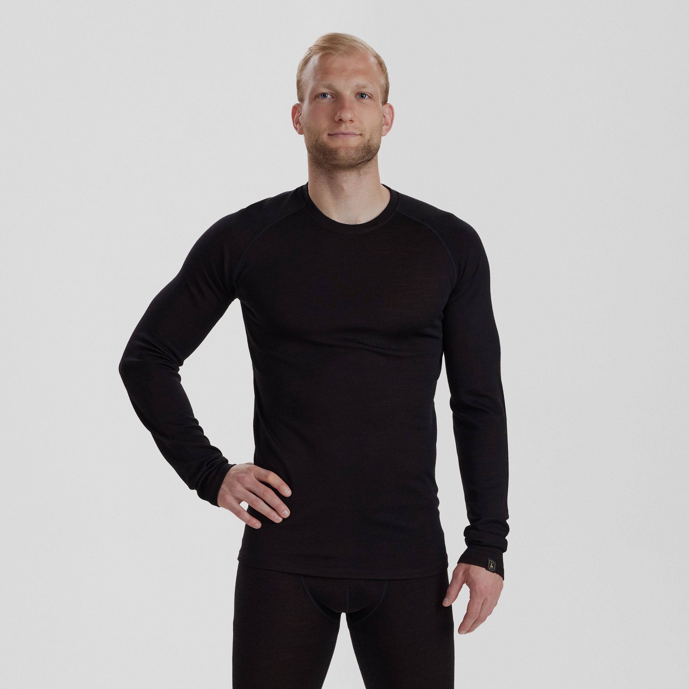 Quinn Merino undershirt - Black Oak - Size: 2XL