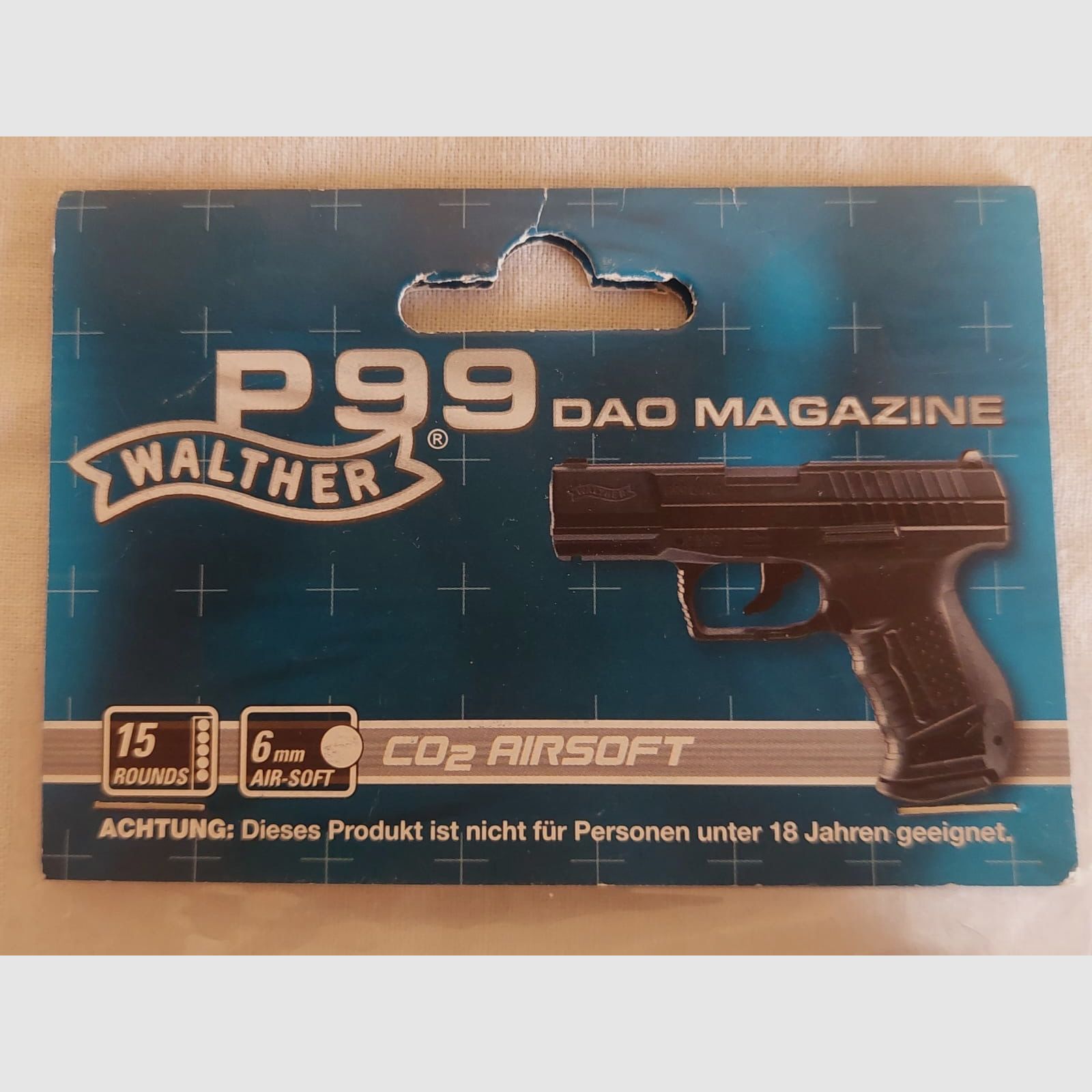 Ersatzmagazin für Walther P99 DAO Co2 6mm Softair