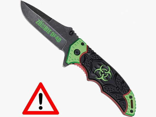 Carcasa de cuchillo Zombie Dead Folder con clip para cinturón