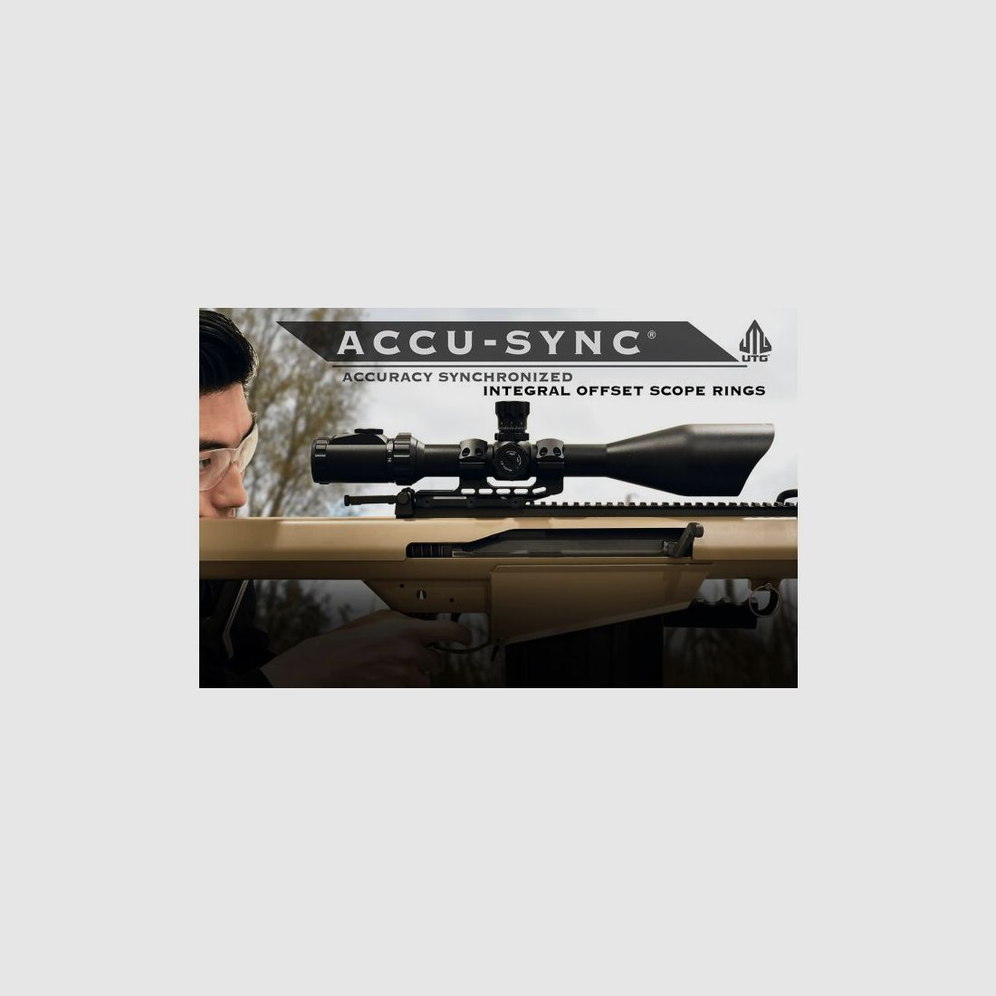 UTG ACCU-SYNC Blockmontage 25,4 mm Medium 34 mm Offset Pro - schwarz