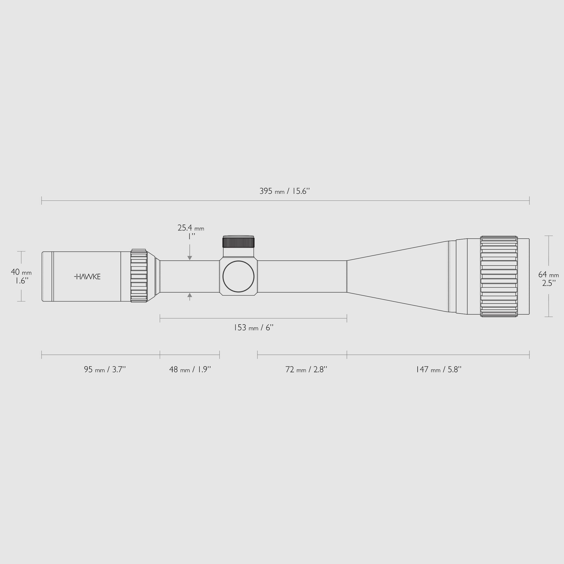 HAWKE 14265 Zielfernrohr VANTAGE 6-24x50 AO MIL DOT IR