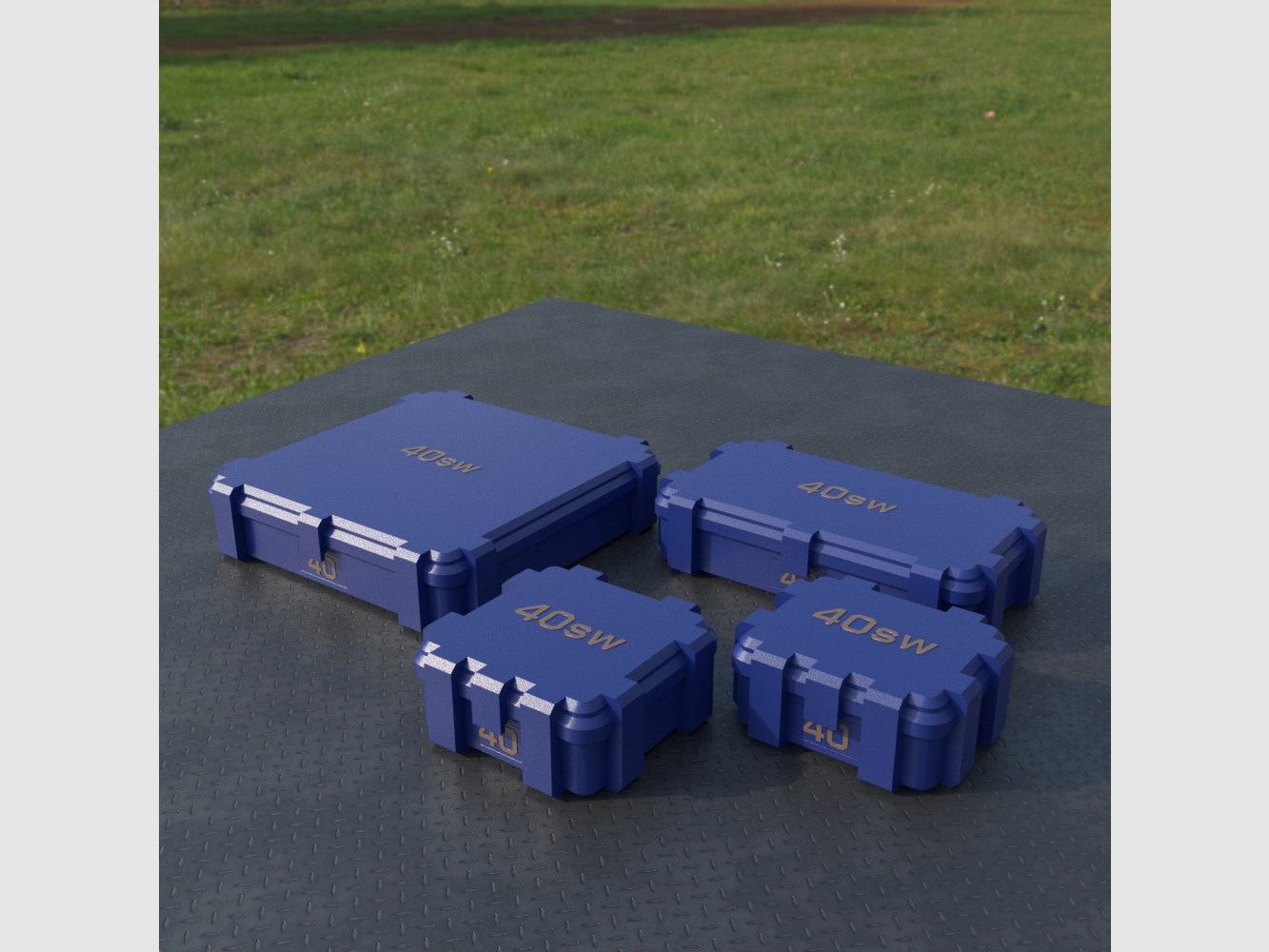 Filamelt ammunition box / .40 S&W / 'flip lid' / cartridge box, ammo box