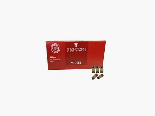MUNITION FIOCCHI CAL 9X19 115 GRS FMJ BTE DE 50