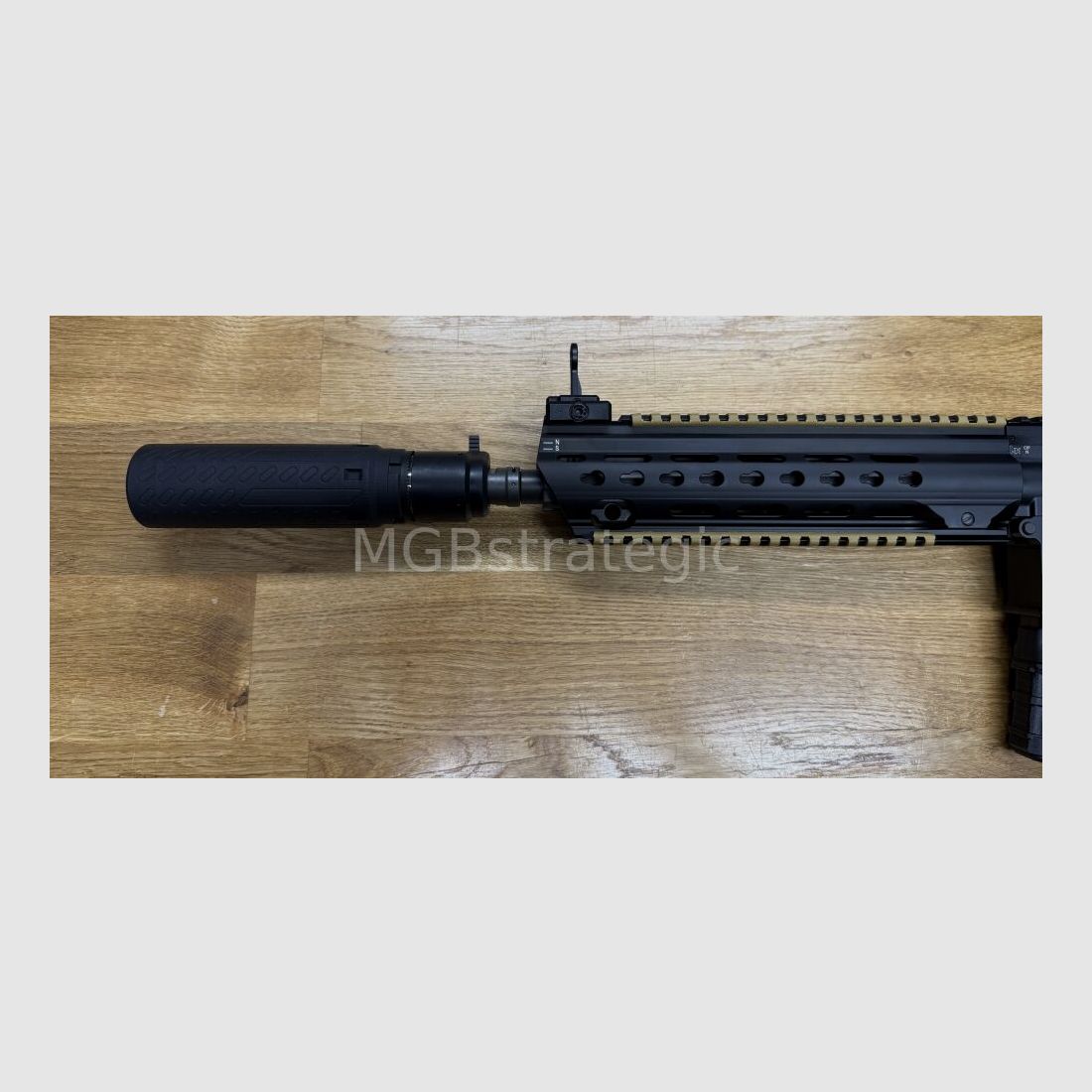 Heckler & Koch MR223 A3 Slim-Line 11" Lauf - halbautom. Büchse .223Rem MGBs Sondermodell black/RAL Edition inkl. Schalldämpfer B&T AG Print X RBS I Compact QDN 223 FDE - flow through - zivile Version HK416 / G95K / G38 G95A1 / G95KA1 / mit Upgrades