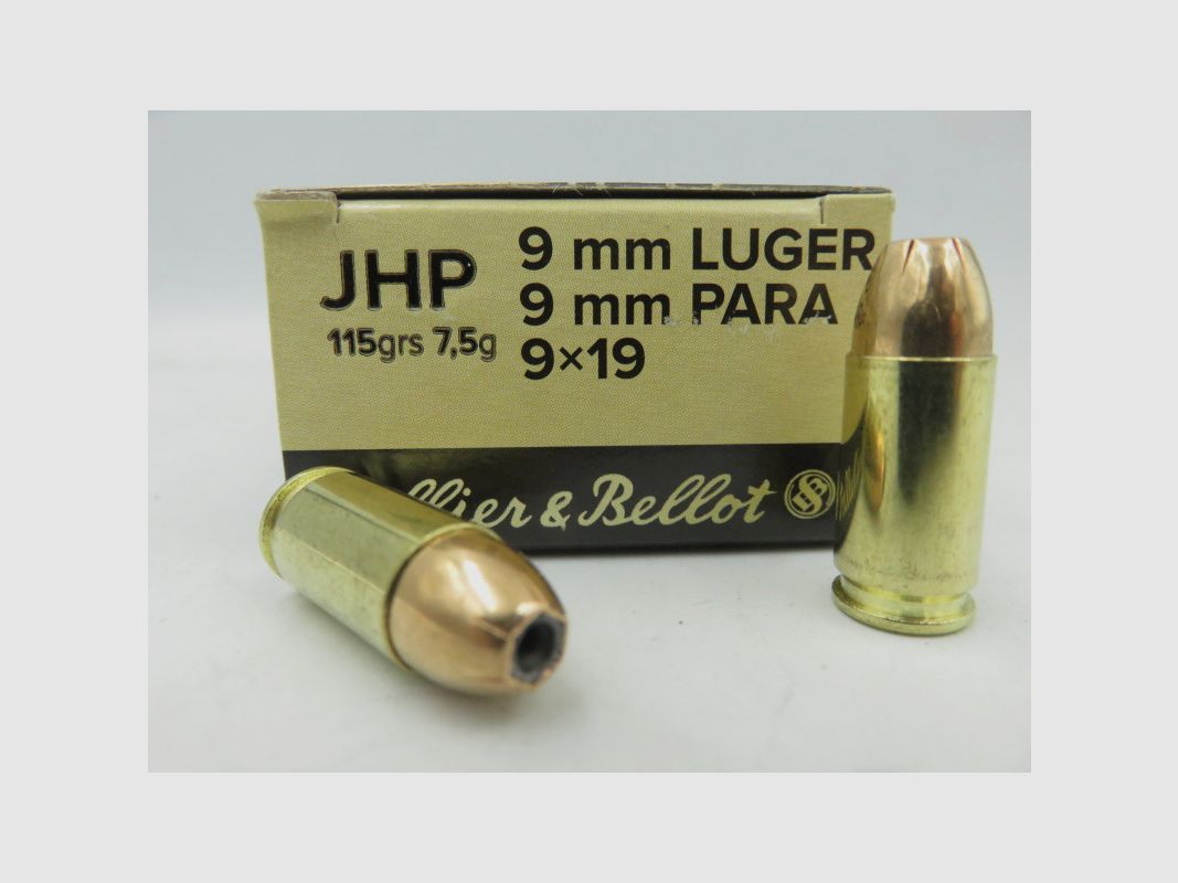 SELLIER BELLOT 9X19 JHP 115GR X50