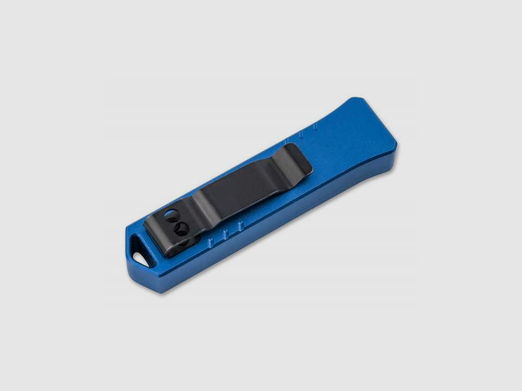 Böker Plus Micro USB OTF Blau Automatik Springmesser BKA legal