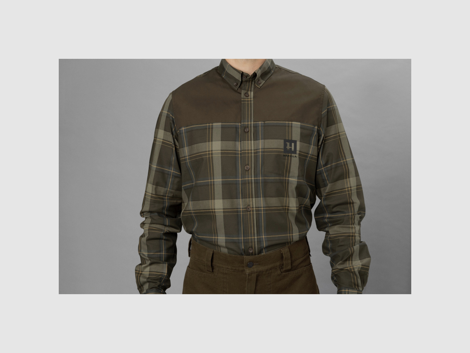 Camisa HÄRKILA Anker L/S Verde Sauce