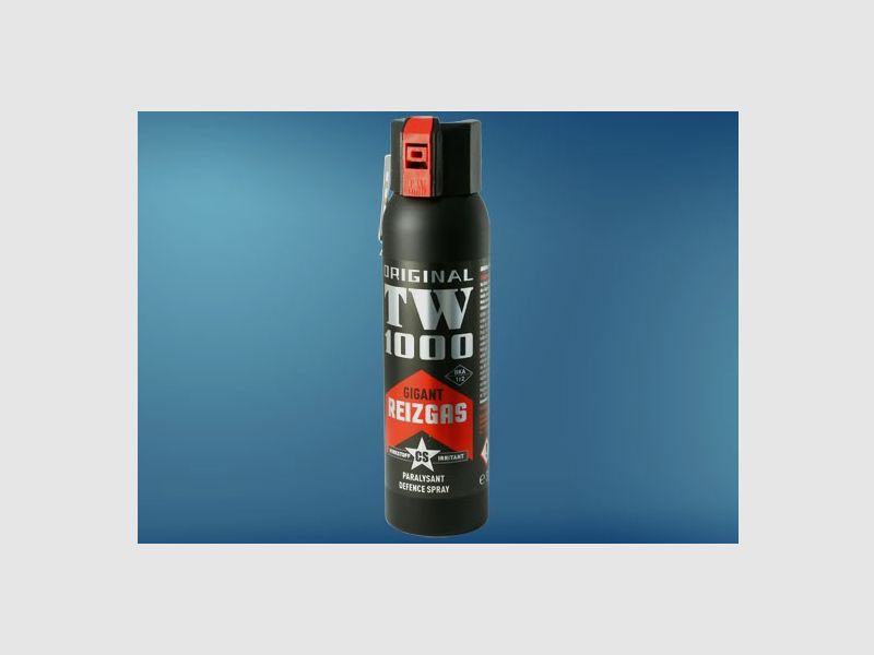 TW1000 Gigant CS 150 ml, Abwehrspray mit Weitstrahlventil, Metallclip