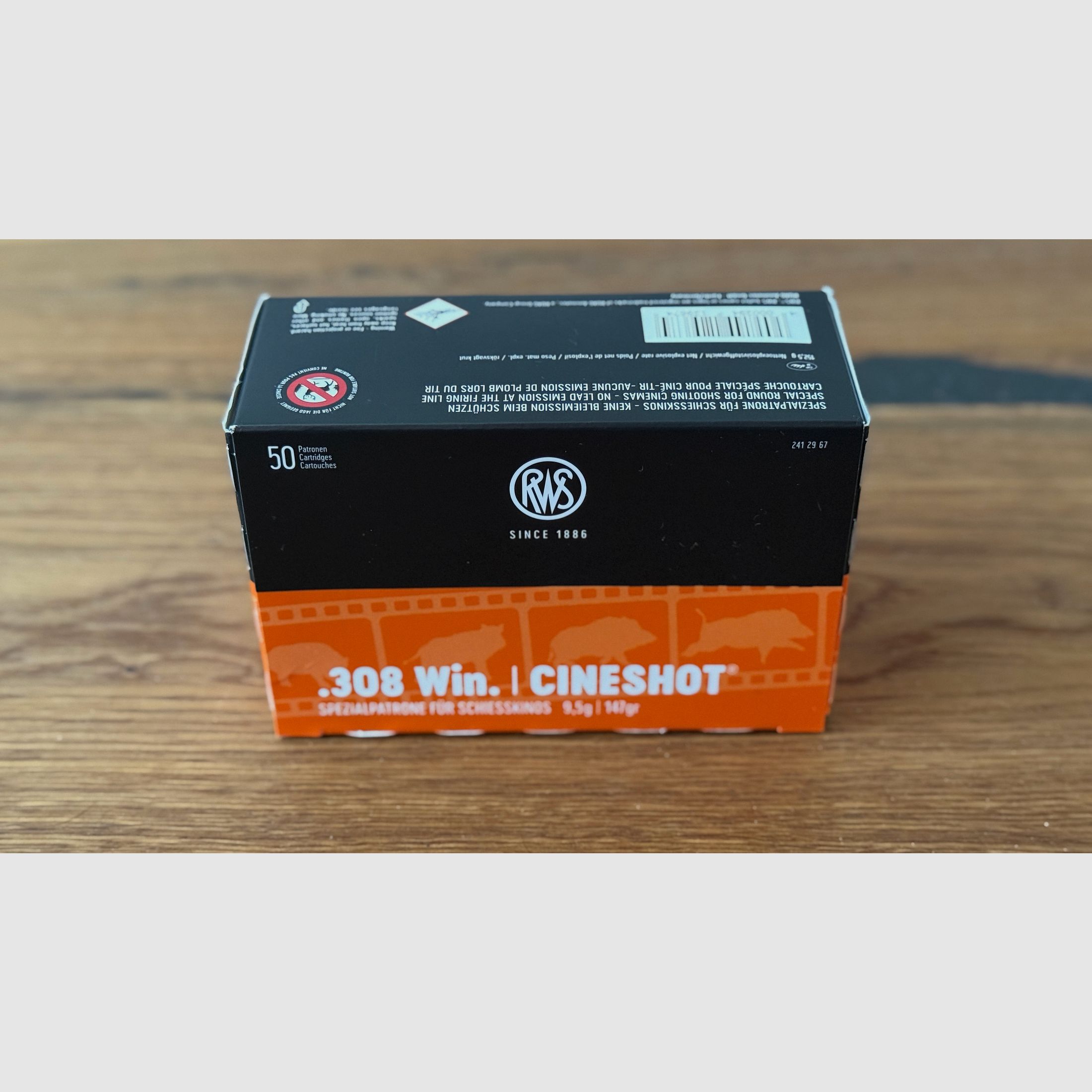 18x RWS .308 Win Cineshot 9,5g/147grs., 50 Stück (OVP)