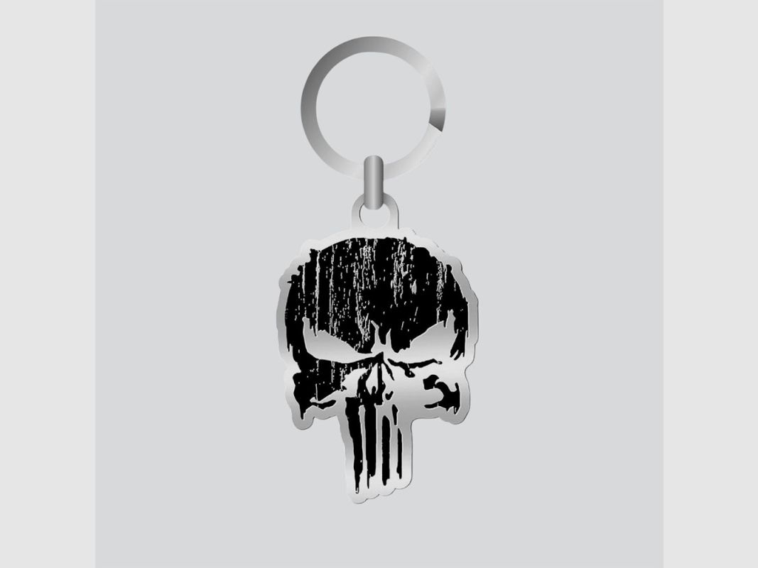 SCHLÜSSELANHÄNGER PUNISHER SCHWARZ