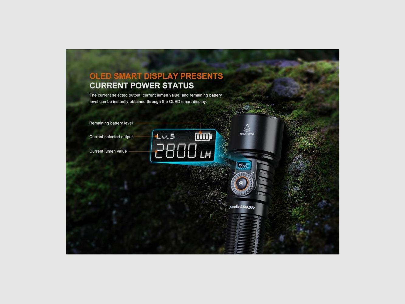 FENIX LD45R - Oplaadbare zaklamp 2800 lumen 480 m, afbeelding 7 van 10