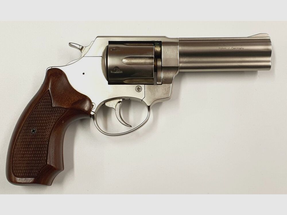 Röhm Schreckschussrevolver RG99N, Satin mit Holzgriffschalen, 9mm R.K., gebraucht