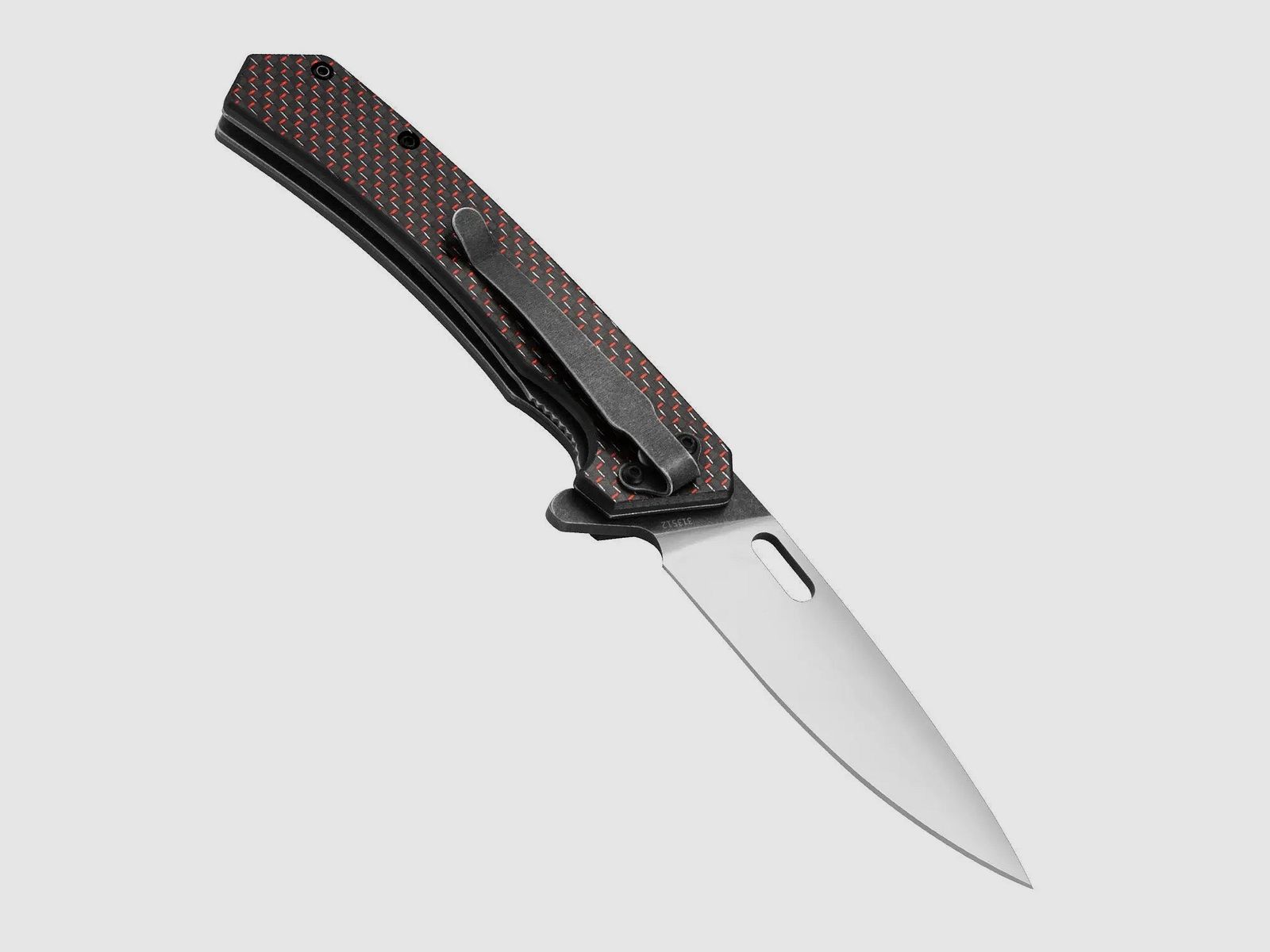 PUMA TEC Folding Knife, Carbon with Clip