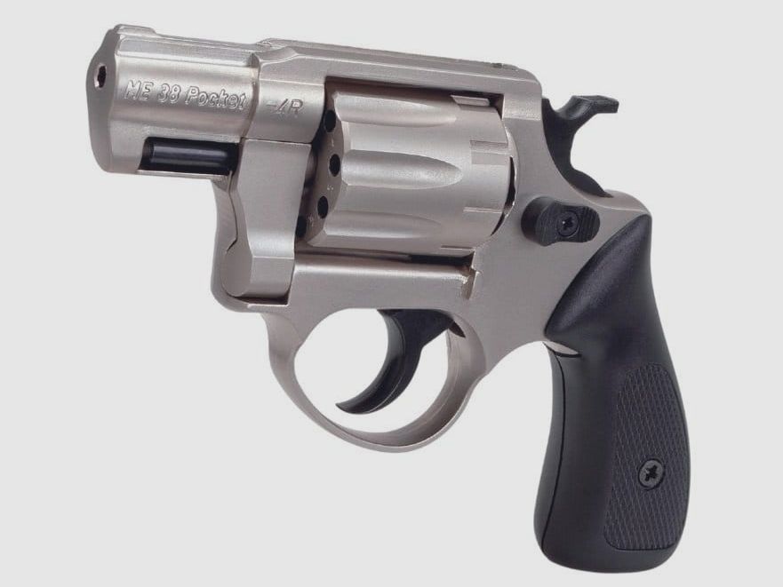 ME-Sportwaffen ME 38 Compact 9 mm R.K. vernickelt schwarzer Kunststoffgriff S...