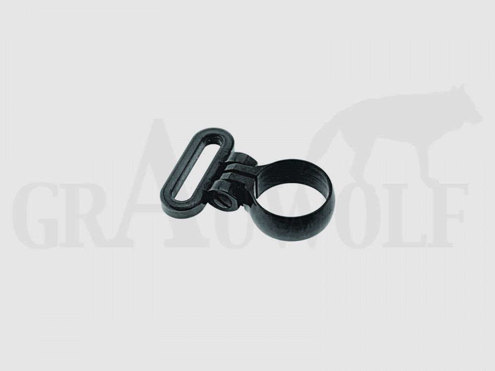 Recknagel Gancio per cinghia, brunito diametro 15,5 mm con occhiello EURO