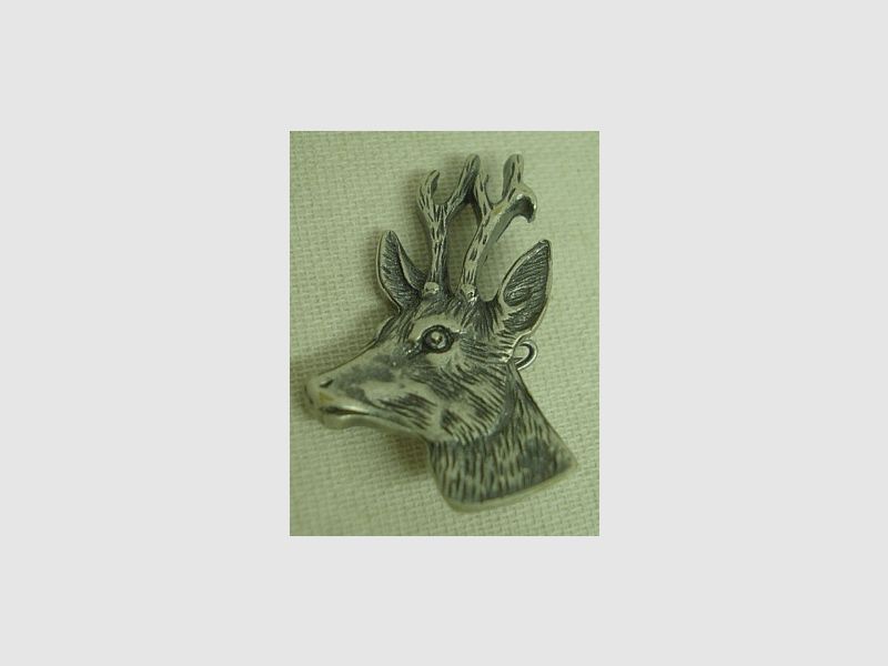Brosche Rehbock - 28mm,altsilber