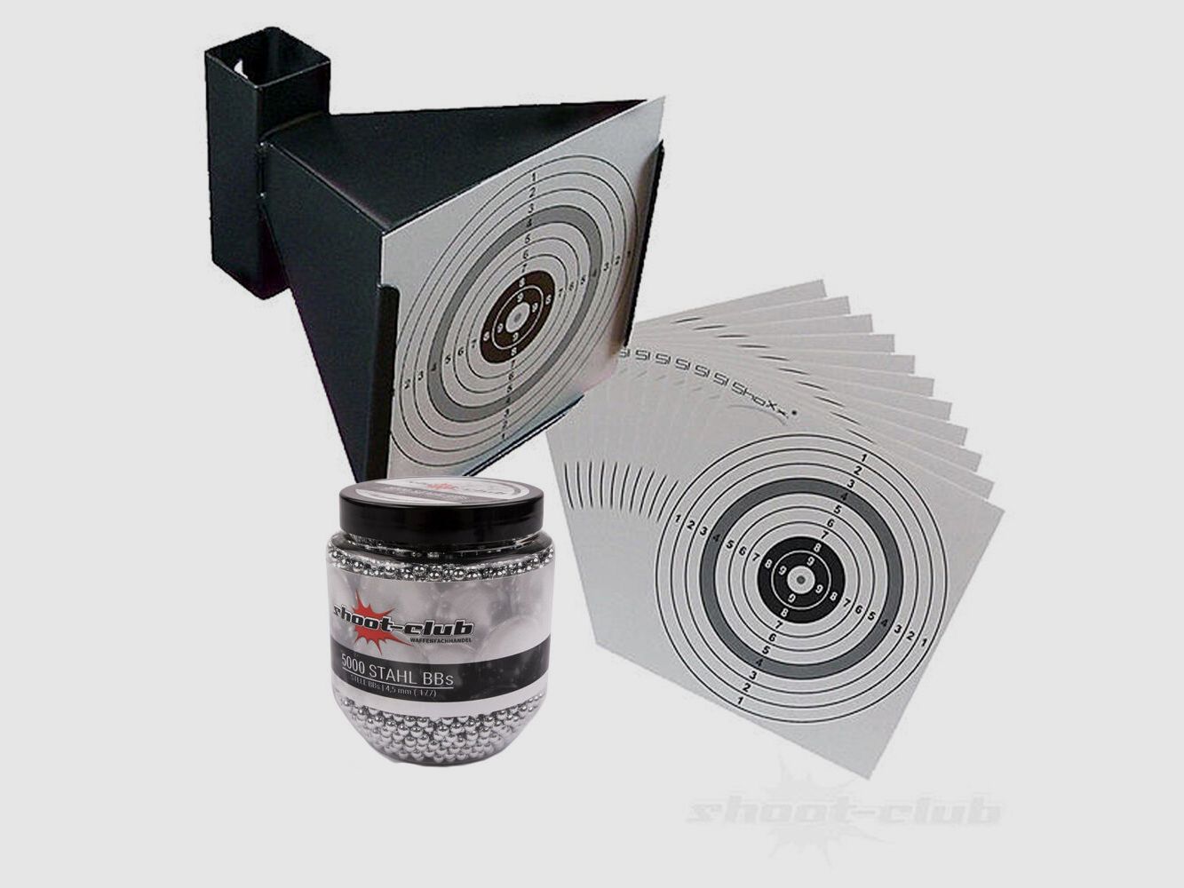 shoot-club GmbH Trichterkugelfang 14x14 +5000 Stahlkugeln 4,5mm+100 ZS