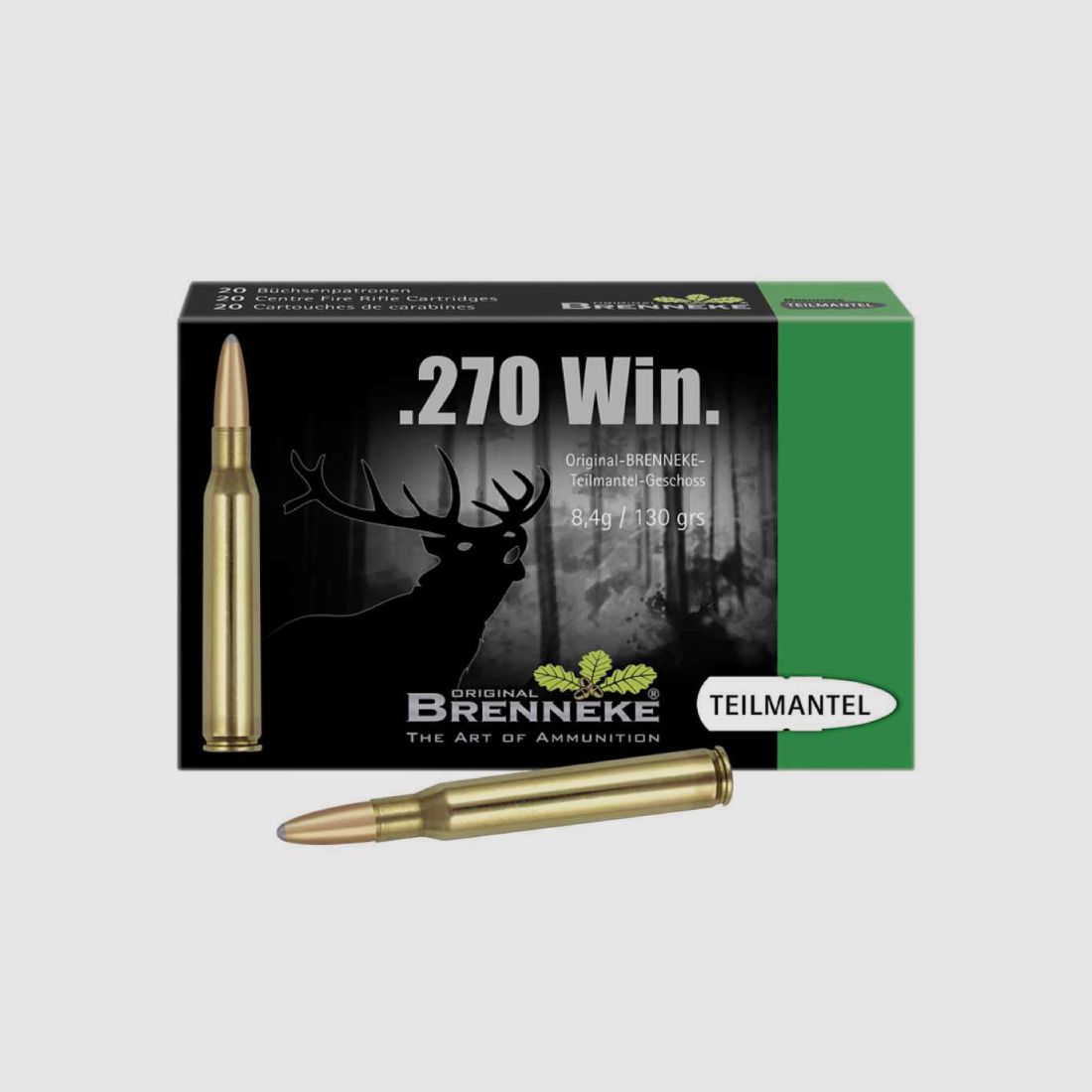 Brenneke .270 Win. 130GR TM 20 Patronen