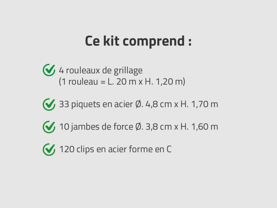 Kit complet 80 m de rouleaux grillage soudé PVC - Maille 100x50mm - Fil 2,1mm - Hauteur 1,20 m, image 10 sur 14