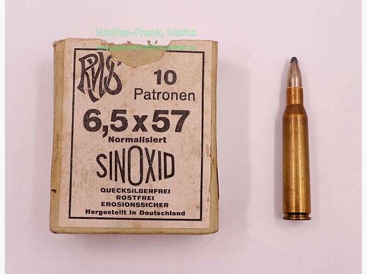 RWS (WZd.Fa.Rottweil) cartouches de fusil 6,5x57