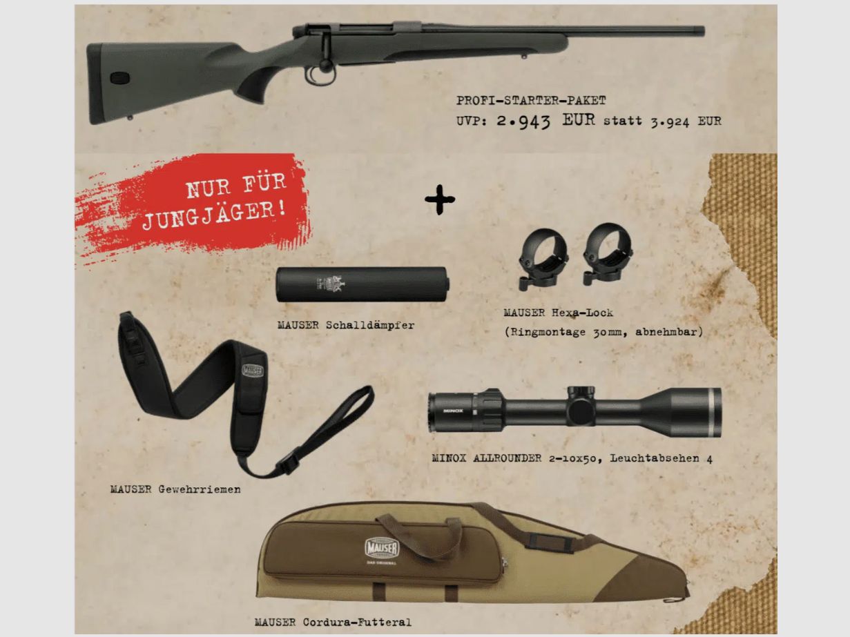 MAUSER M18 Waldjagd | Jungjäger 2025 | Profi-Starter-Paket