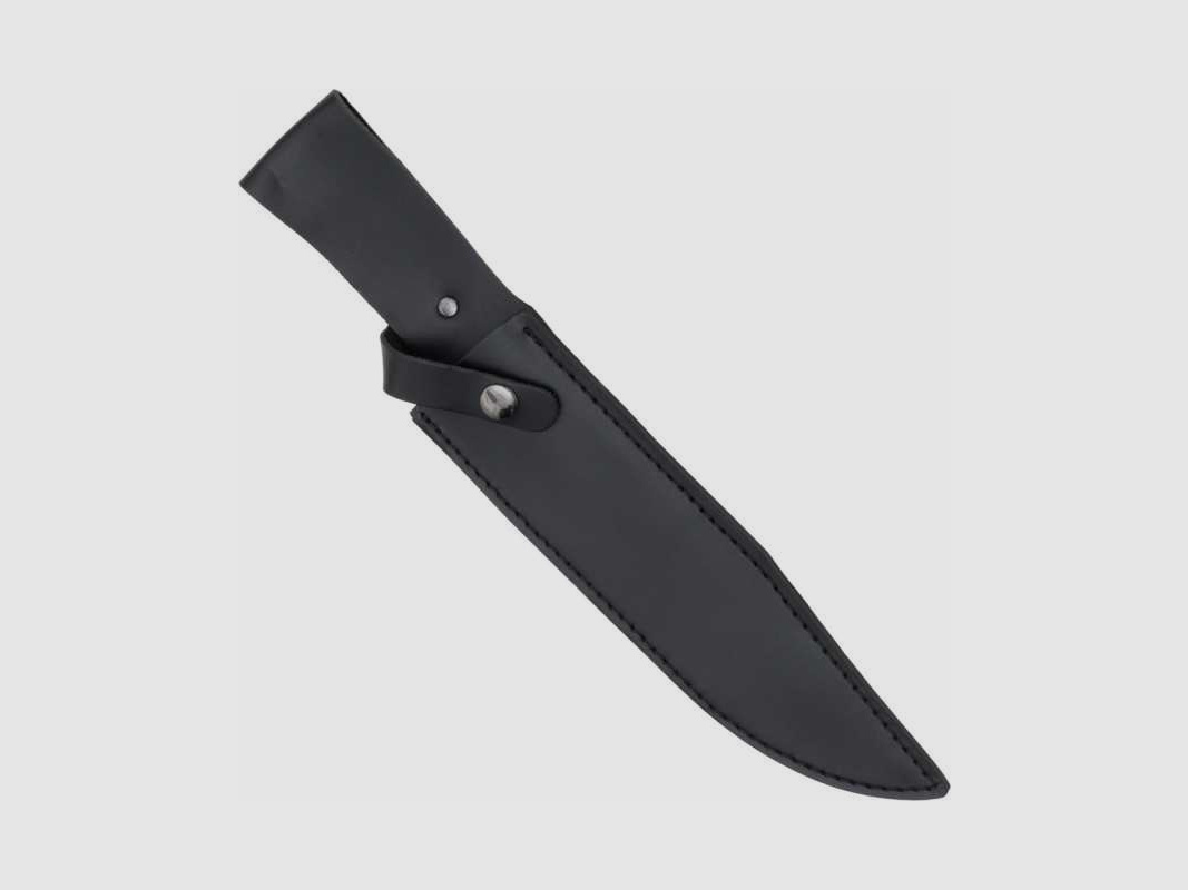 Haller Bowiemesser 440 Stahl Pakkaholz mit Lederscheide