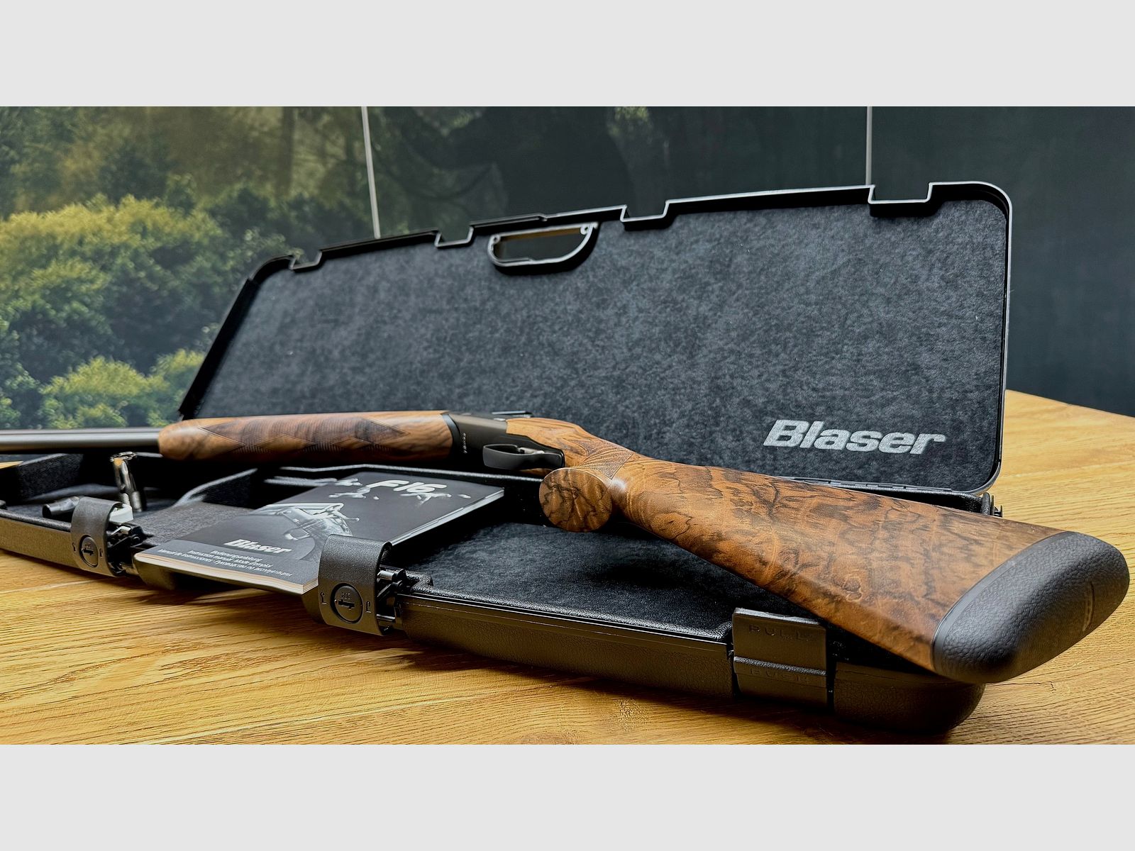 Bockdoppelflinte Blaser F16 Game / HK 7 / mattes Finish / 12/76 / Logo silber / Basküle stahlgrau / LL 71 cm