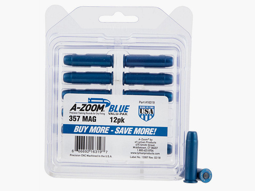 A-Zoom Dummy Round Aluminum Anodized .357 Mag. 12 Pieces