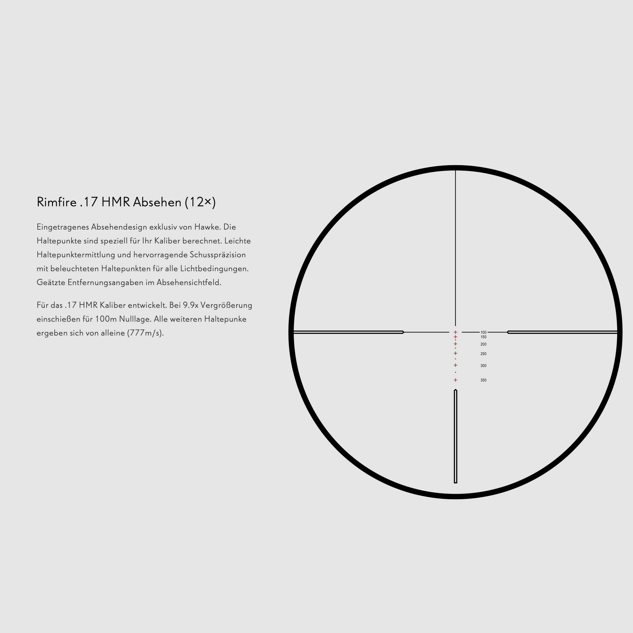 HAWKE 14241 Zielfernrohr VANTAGE 4-12x40 AO RIMFIRE 17 HMR Leuchtabsehen