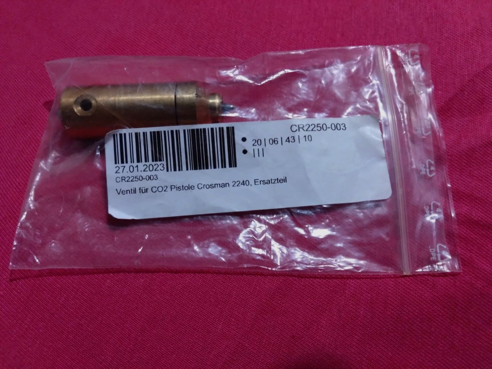 Zawór do pistoletu CO2 Crosman 2240, część zamienna - NOWA -