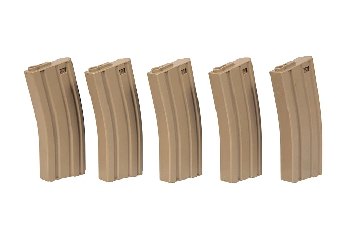Set of 5 mid-cap magazines for 140 rounds for M4/M16 replicas – tan, image 9 of 16