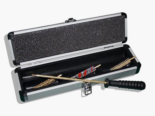 Gewehr-Putzstock Cal. .4,5 mm und .17HMR, Set in edler Aluminiumbox Made in Italy