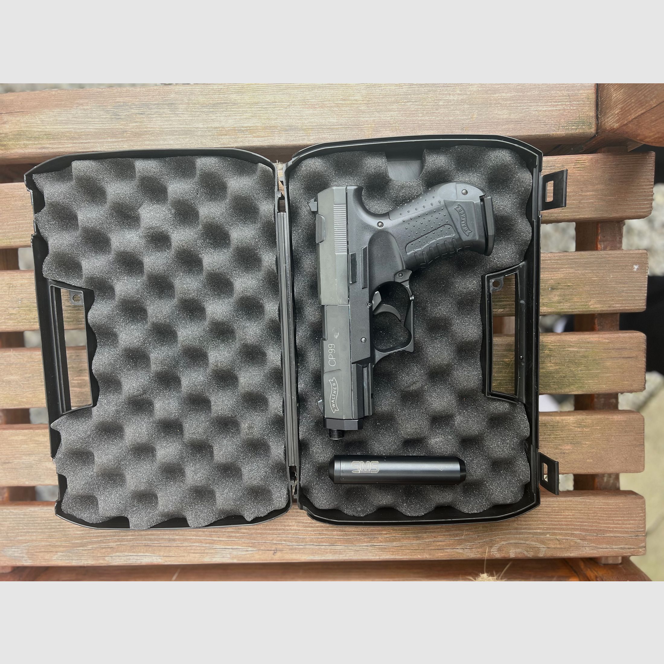 Walther cp99 4,5mm Diabolo mit Schalldämpfer +adapter 