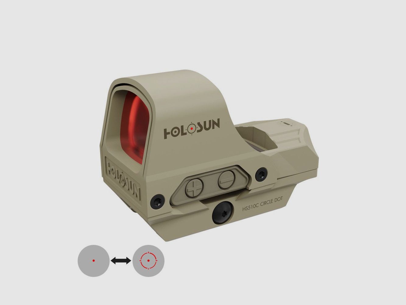 Holosun HS510C FDE vise point rouge