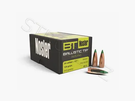 Geschosse Nosler Ballistic Tip Hunting .30 cal, dia .308, 125grs
