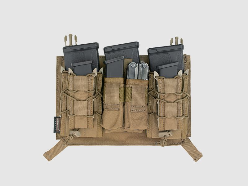 Modular Triple M4/9MM Buckle Clip Panel - Coyote Brown [EM]